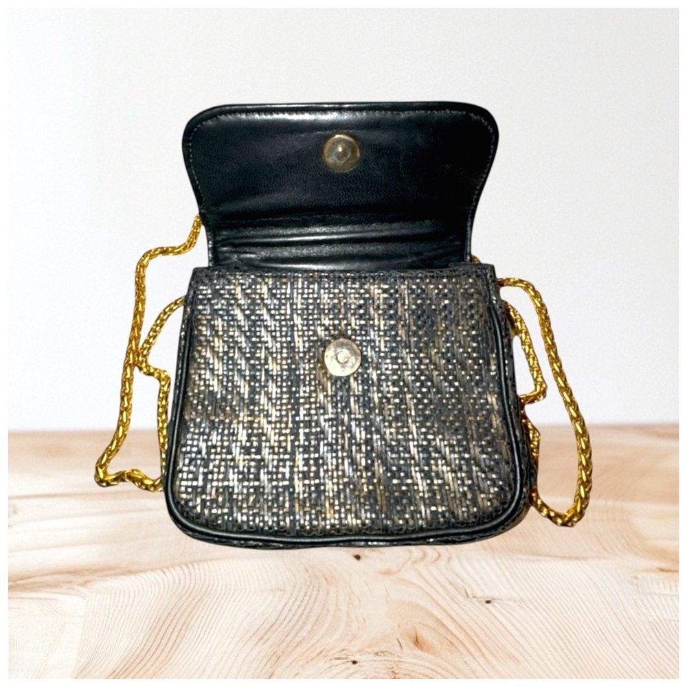 Sondra Roberts Vintage Dual Compartment Crossbody Bag. Brown - Picture 8 of 9
